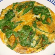 Frittata with Mushroom, Spinach and Gruyere