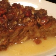 Pumpkin Pecan Bread Pudding with a Sherry Cream Sauce